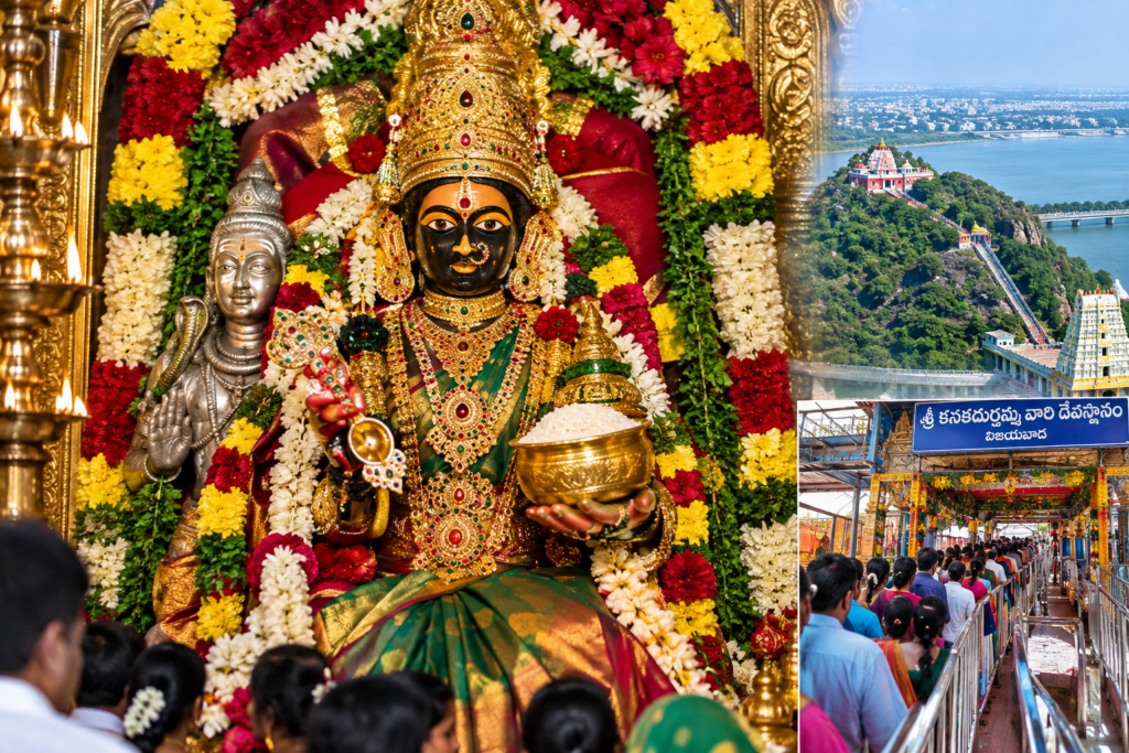 అన్నపూర్ణాదేవి అలంకారంలో దుర్గమ్మ.. ఇంద్రకీలాద్రికి పోటెత్తిన భక్తులు