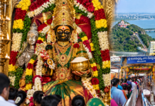 అన్నపూర్ణాదేవి అలంకారంలో దుర్గమ్మ.. ఇంద్రకీలాద్రికి పోటెత్తిన భక్తులు